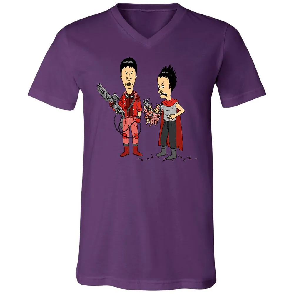 Unisex V-Neck T-Shirt - G9AFZ4SV - Team Purple - 2