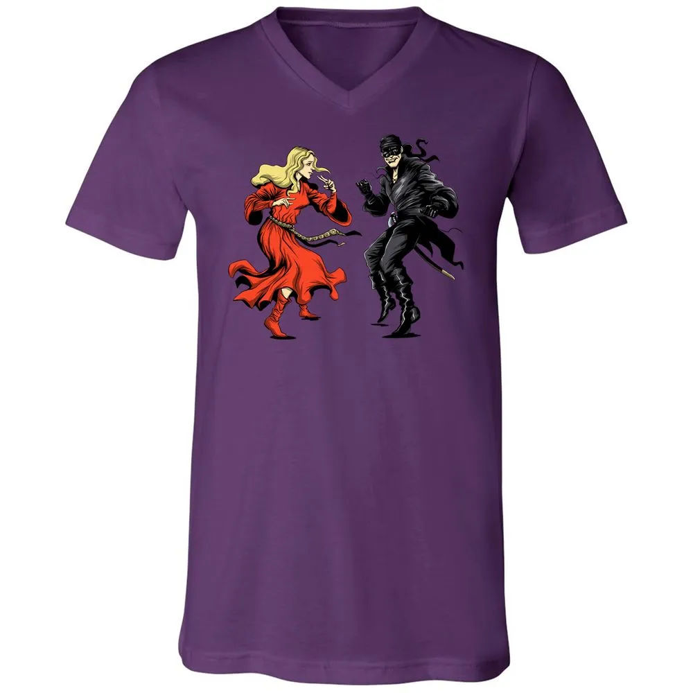 Unisex V-Neck T-Shirt - TEJ7S3MS - Team Purple - 2