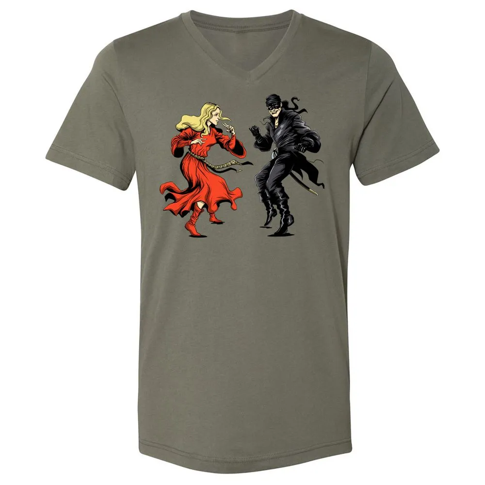 Unisex V-Neck T-Shirt - TEJ7S3MS - Military Green - 10