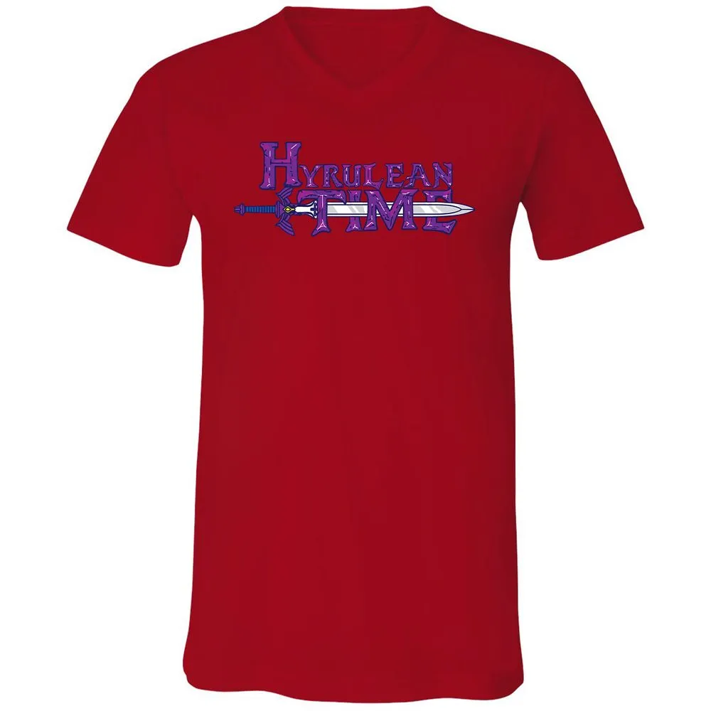 Unisex V-Neck T-Shirt - K1AN6TGZ - Red - 3