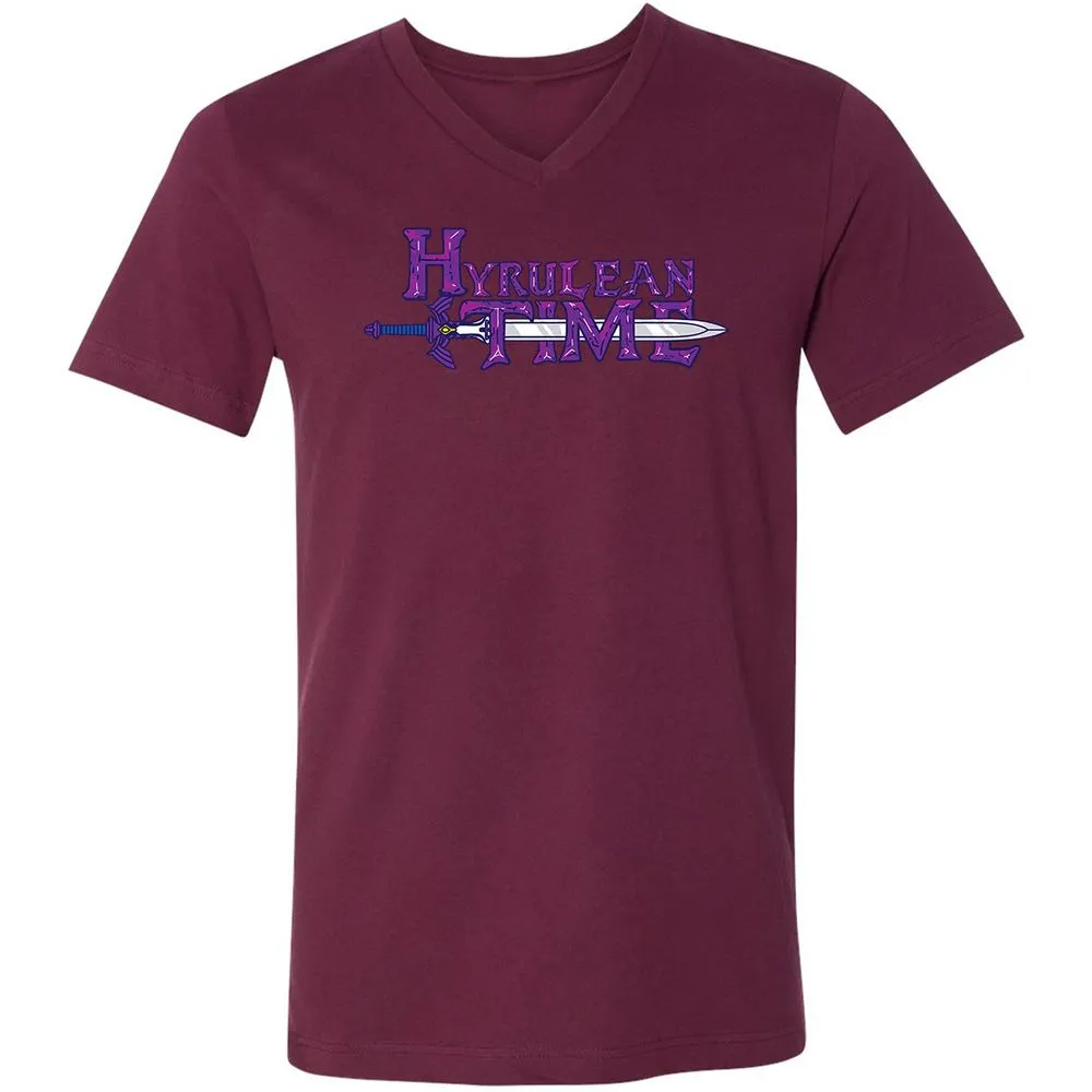 Unisex V-Neck T-Shirt - K1AN6TGZ - Maroon - 6