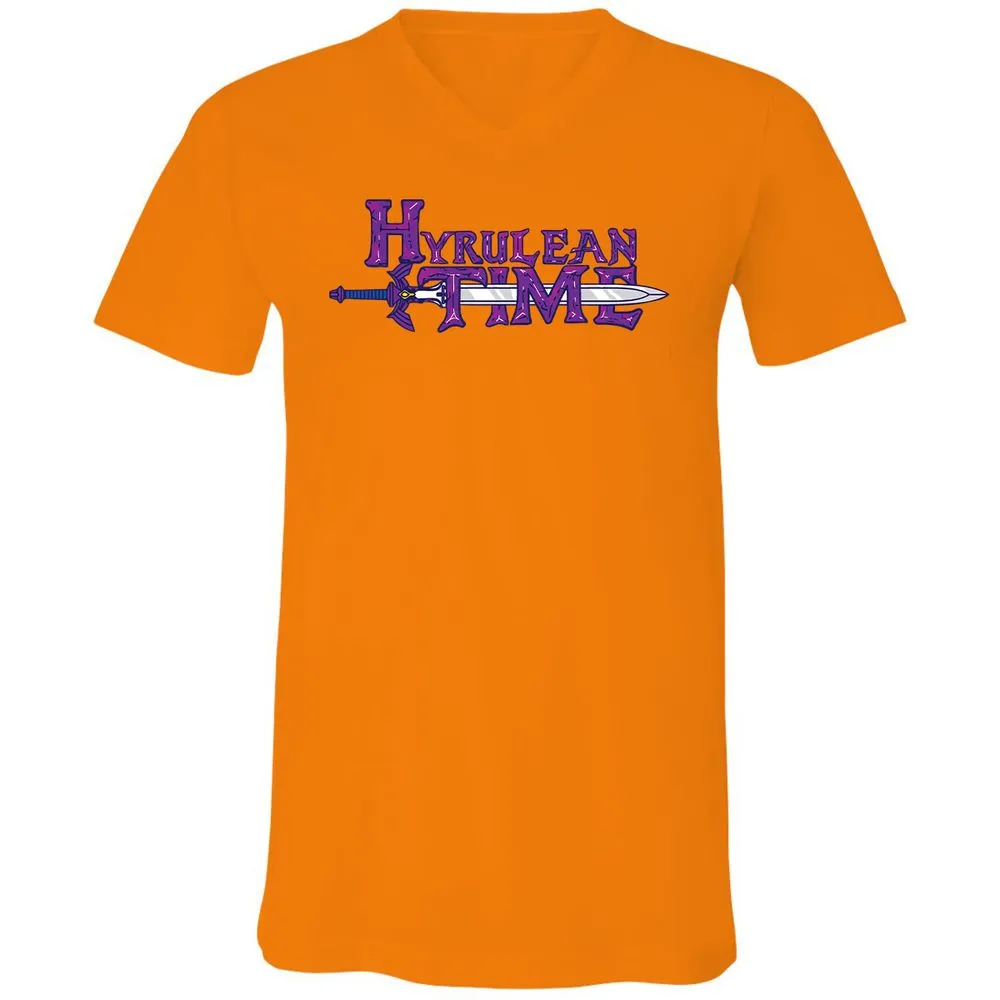 Unisex V-Neck T-Shirt - K1AN6TGZ - Orange - 11