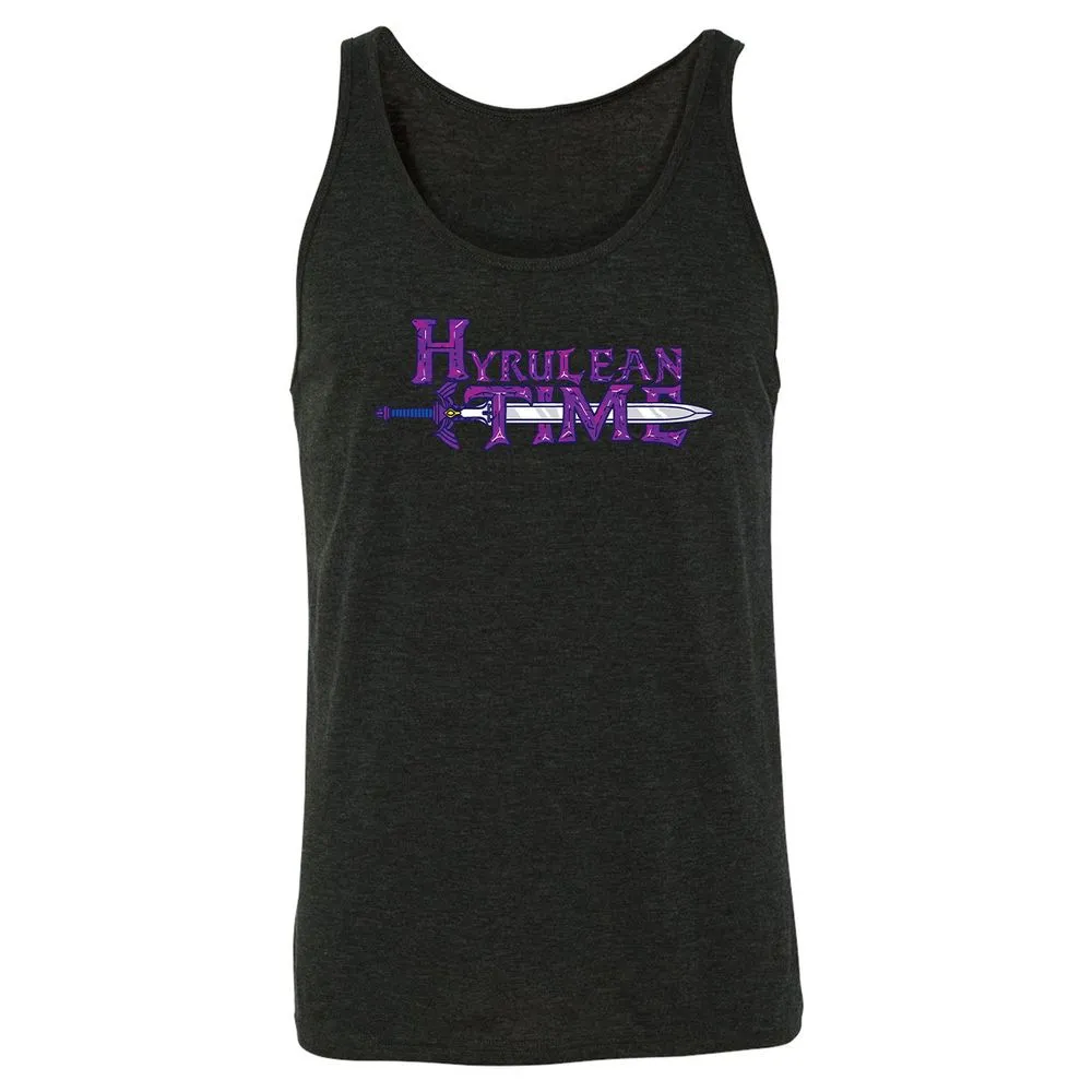 Unisex Jersey Tank - White - Charcoal Black Triblend - 5