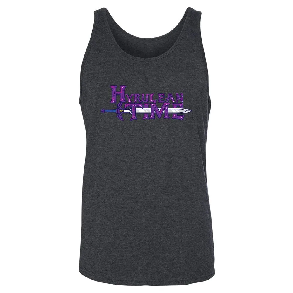 Unisex Jersey Tank - White - Dark Grey Heather - 6