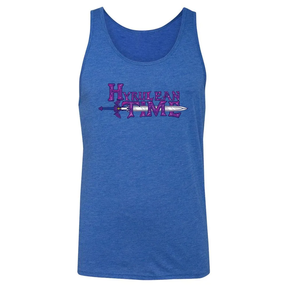 Unisex Jersey Tank - White - True Royal Triblend - 12