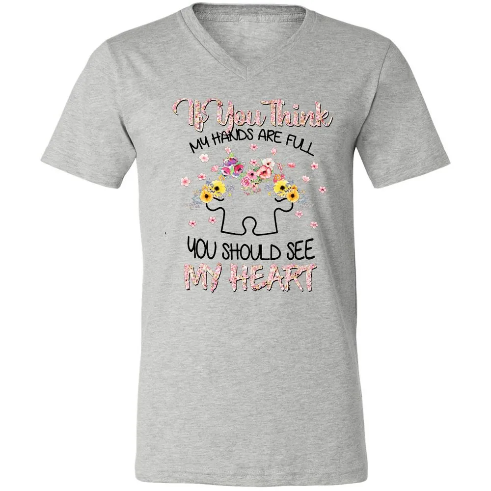 Unisex V-Neck T-Shirt - FD4Z5MKX - Athletic Heather - 7