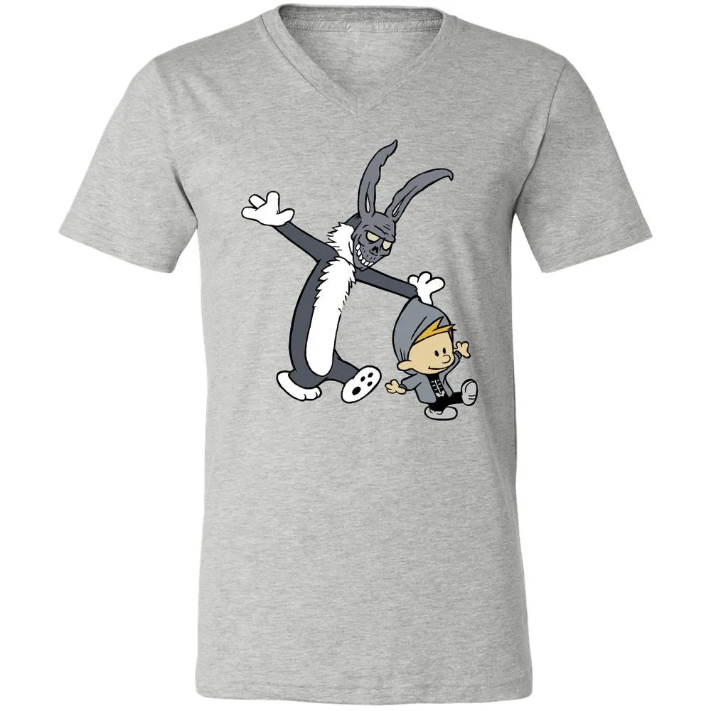 Unisex V-Neck T-Shirt - VQKHLLG6 - Athletic Heather - 7