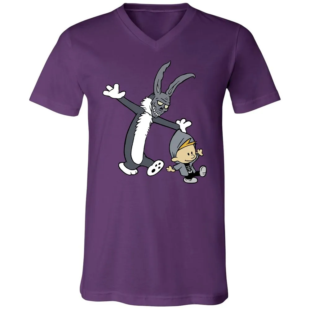 Unisex V-Neck T-Shirt - VQKHLLG6 - Team Purple - 2