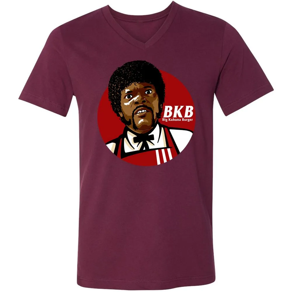 Unisex V-Neck T-Shirt - RDPFTXRH - Maroon - 6