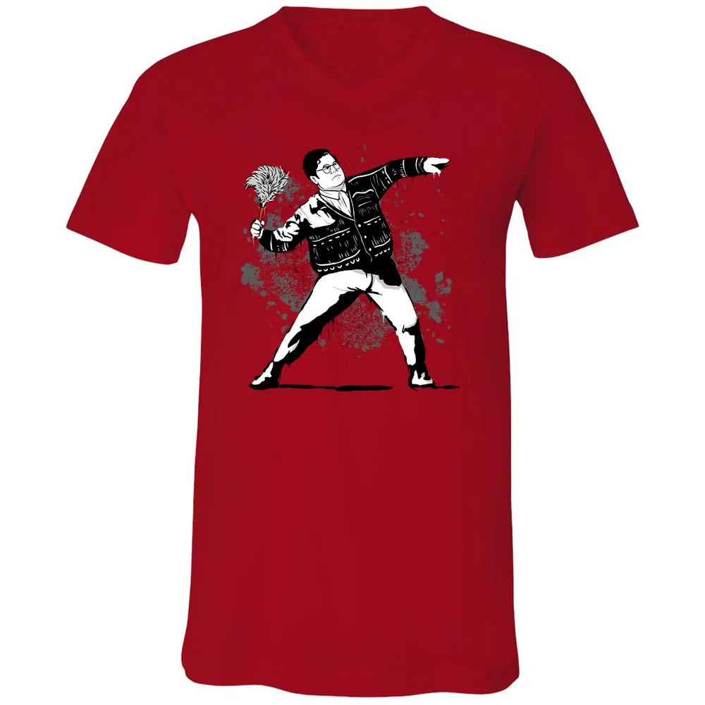 Unisex V-Neck T-Shirt - 9NYCDJLC - Red - 3