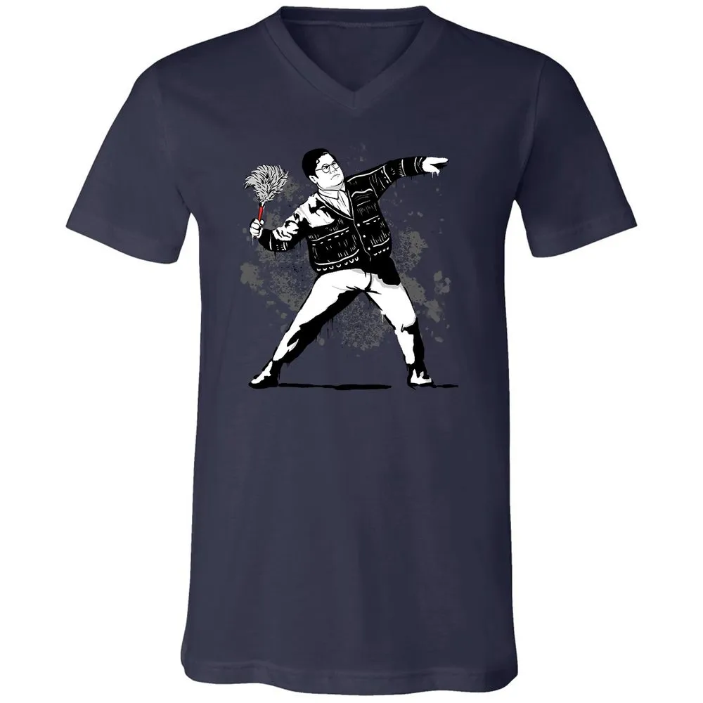 Unisex V-Neck T-Shirt - 9NYCDJLC - Navy - 9