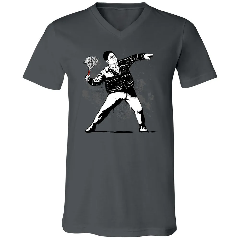 Unisex V-Neck T-Shirt - 9NYCDJLC - Asphalt - 12