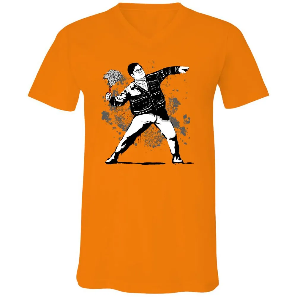 Unisex V-Neck T-Shirt - 9NYCDJLC - Orange - 11