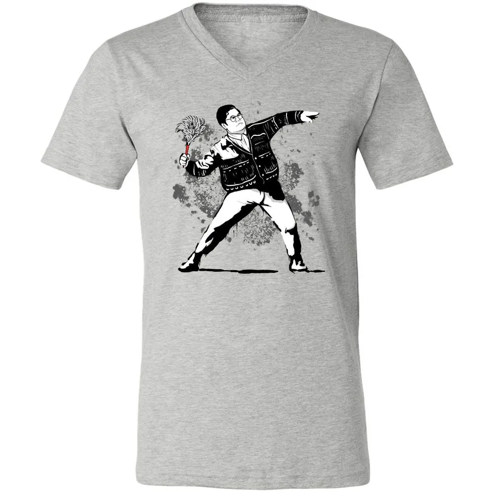 Unisex V-Neck T-Shirt - 9NYCDJLC - Athletic Heather - 7