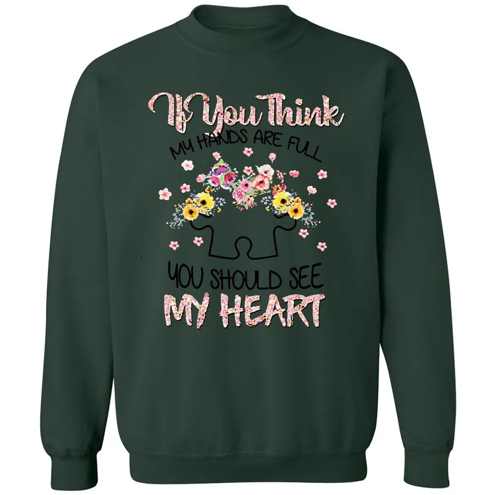 Classic Unisex Sweatshirt - A7D1E9WD - Forest Green - 4