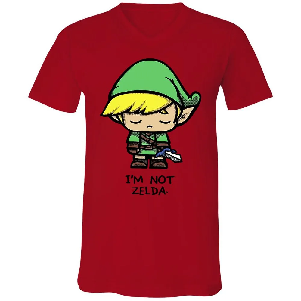 Unisex V-Neck T-Shirt - DCHZTKJP - Red - 3