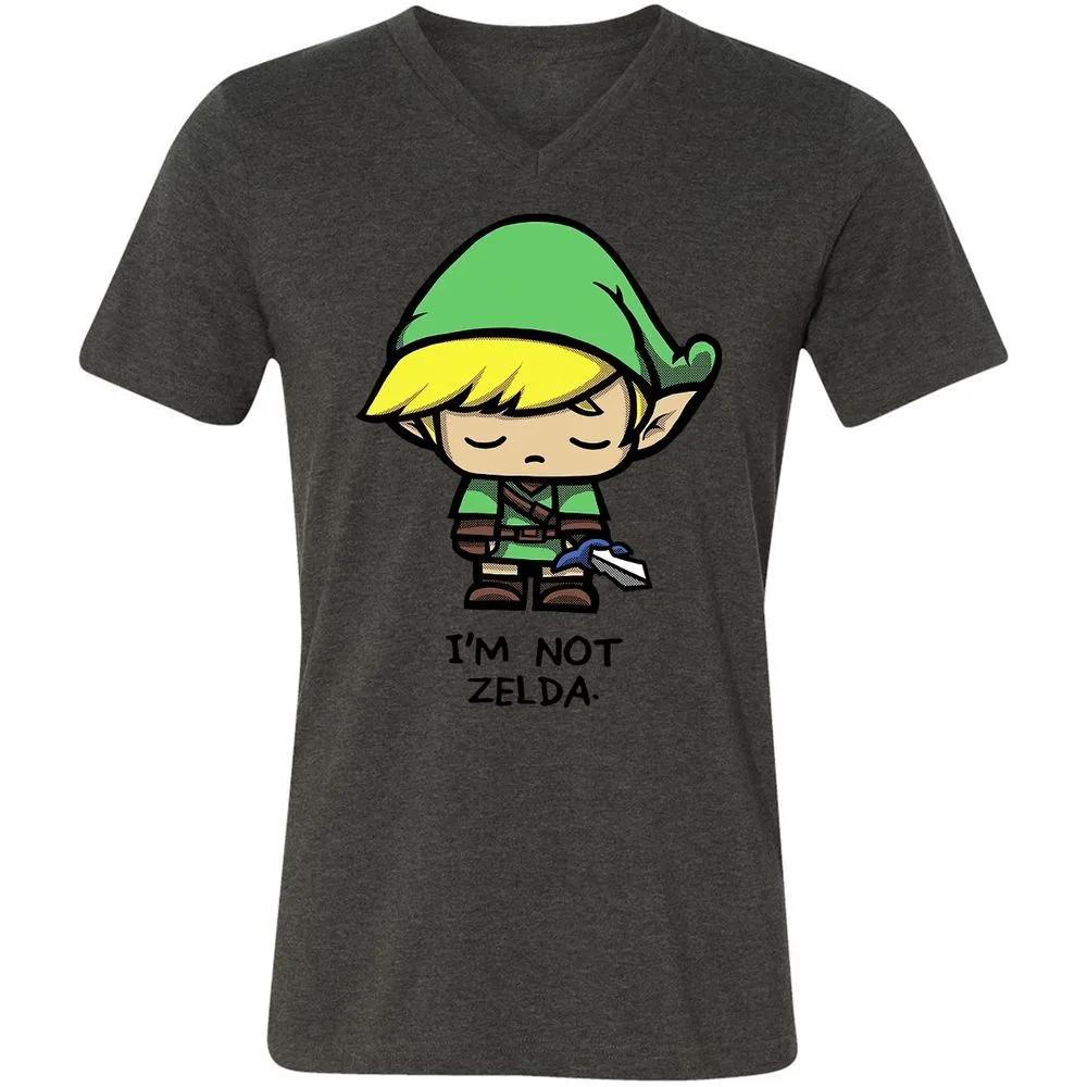 Unisex V-Neck T-Shirt - DCHZTKJP - Dark Grey Heather - 8