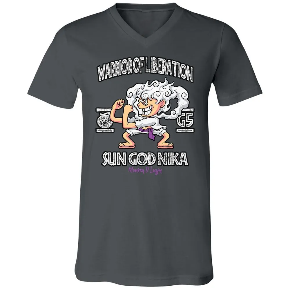 Unisex V-Neck T-Shirt - VB98SZTS - Asphalt - 12
