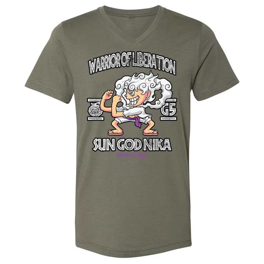 Unisex V-Neck T-Shirt - VB98SZTS - Military Green - 10