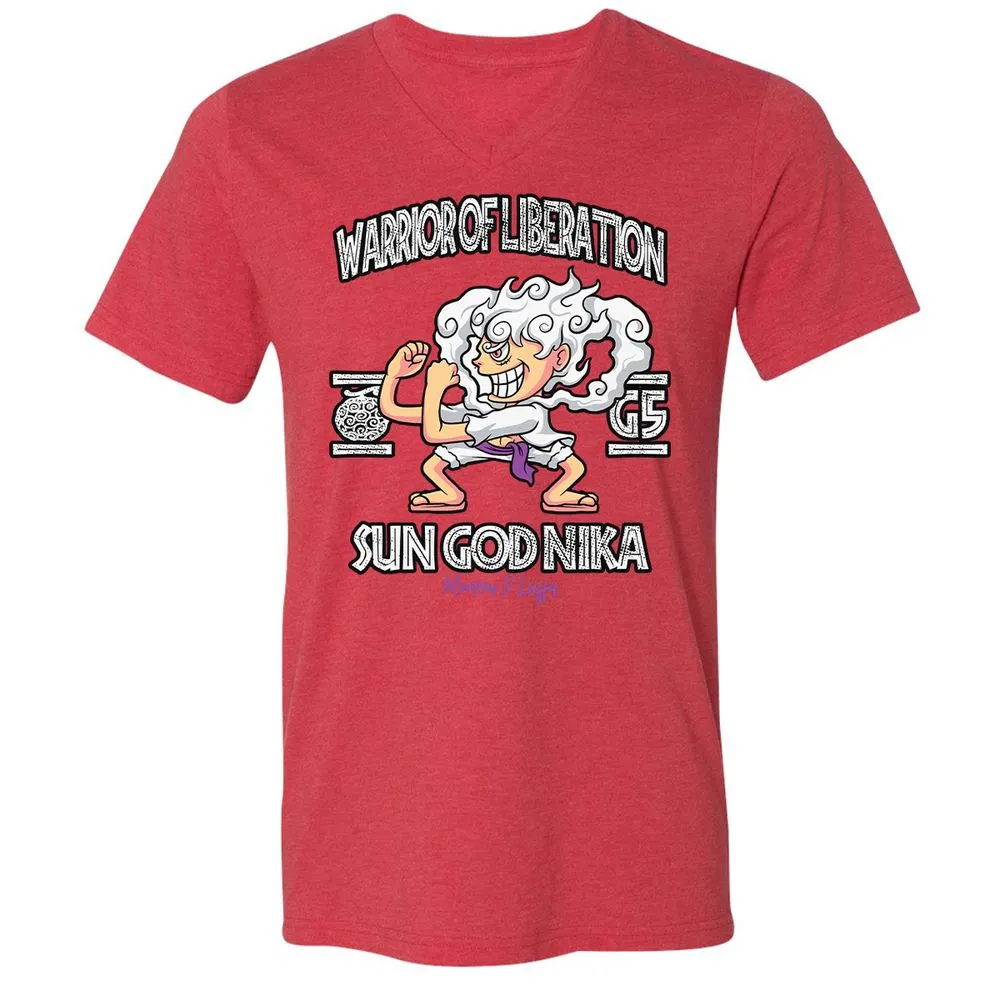 Unisex V-Neck T-Shirt - VB98SZTS - Heather Red - 5