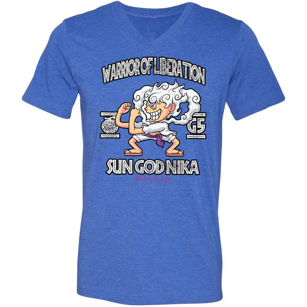 Unisex V-Neck T-Shirt - VB98SZTS - Heather True Royal - 14