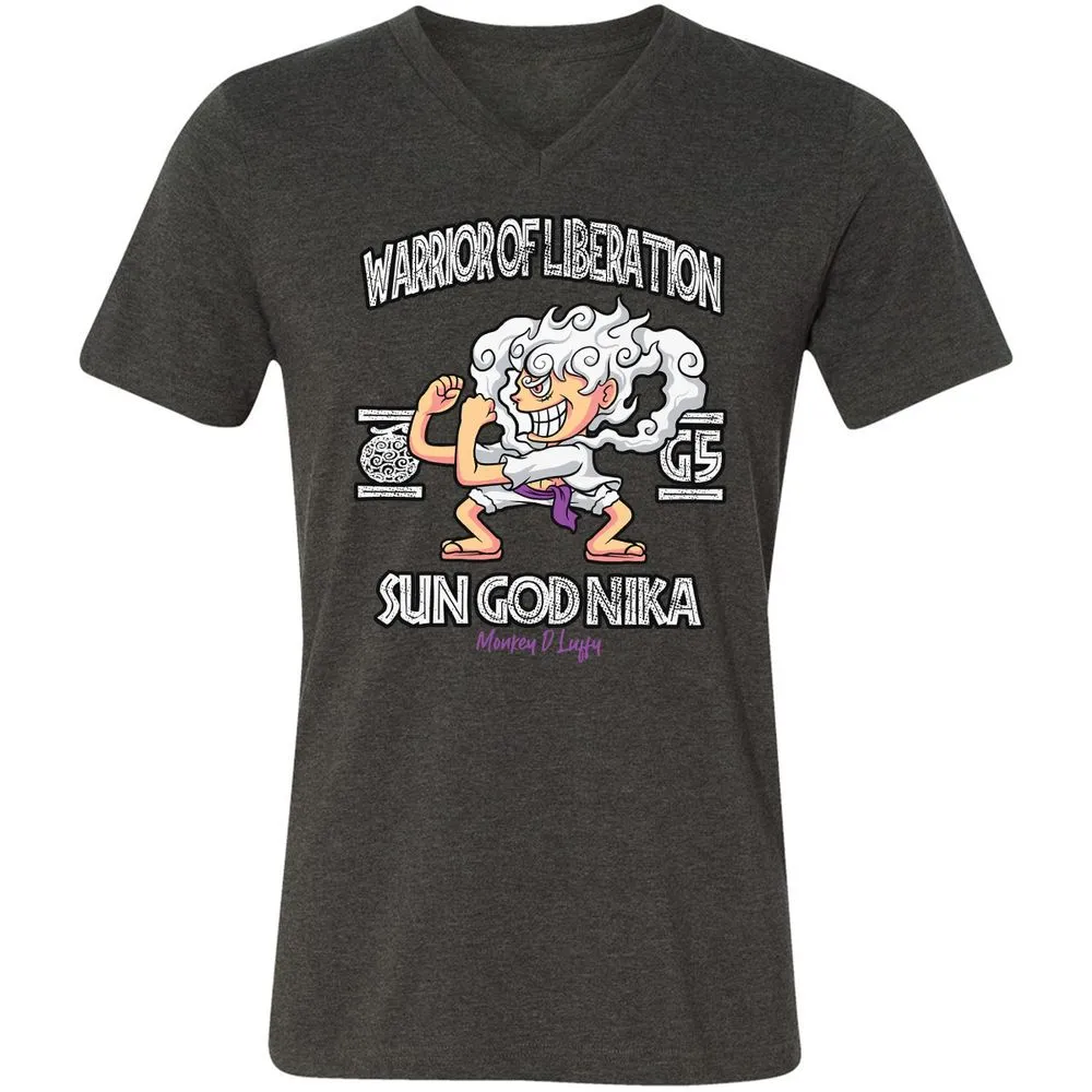 Unisex V-Neck T-Shirt - VB98SZTS - Dark Grey Heather - 8