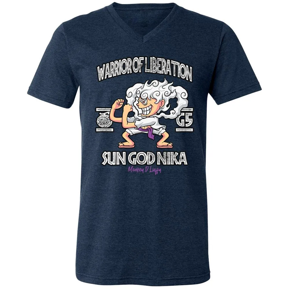Unisex V-Neck T-Shirt - VB98SZTS - Heather Navy - 15