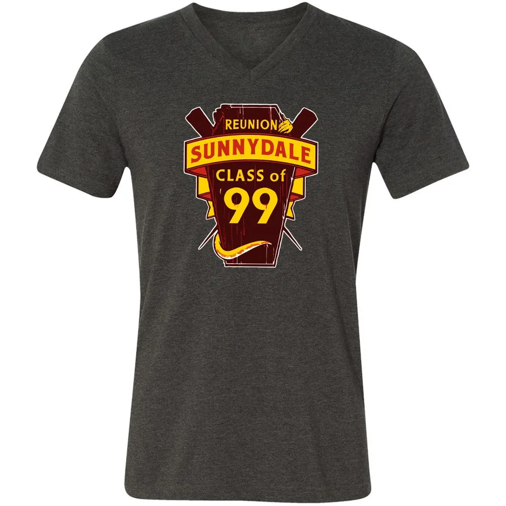 Unisex V-Neck T-Shirt - CFZ3Y9B4 - Dark Grey Heather - 8