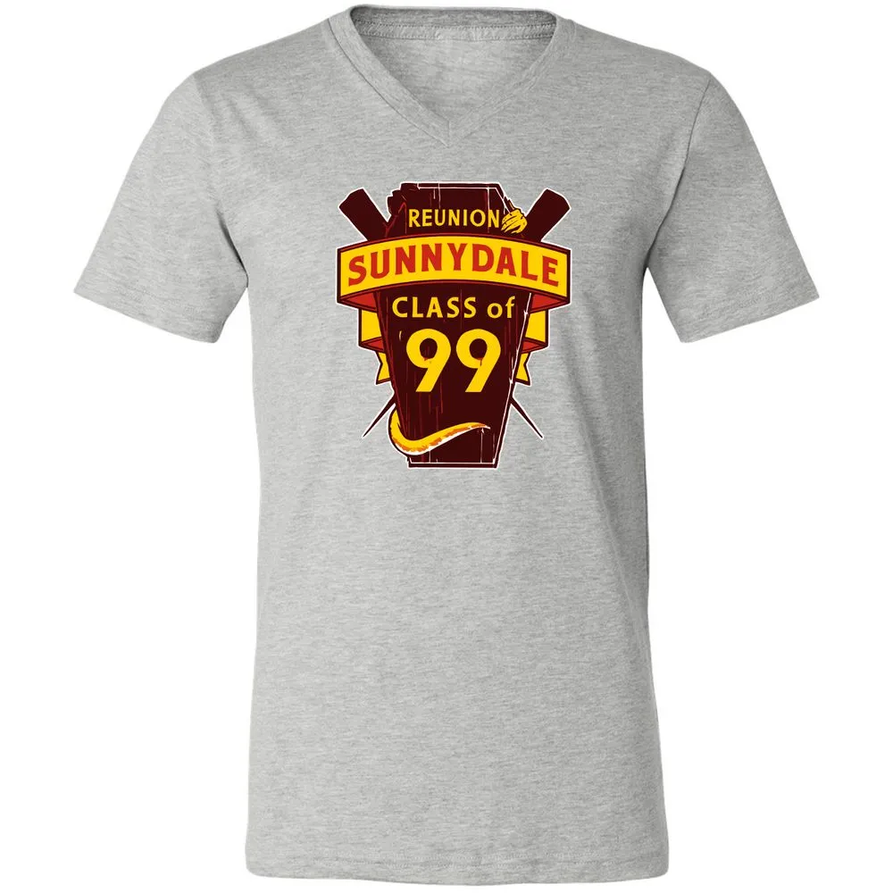 Unisex V-Neck T-Shirt - CFZ3Y9B4 - Athletic Heather - 7