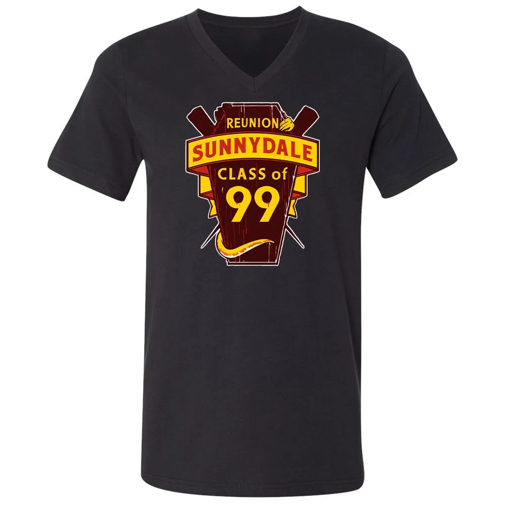 Unisex V-Neck T-Shirt - CFZ3Y9B4 - Black - 16