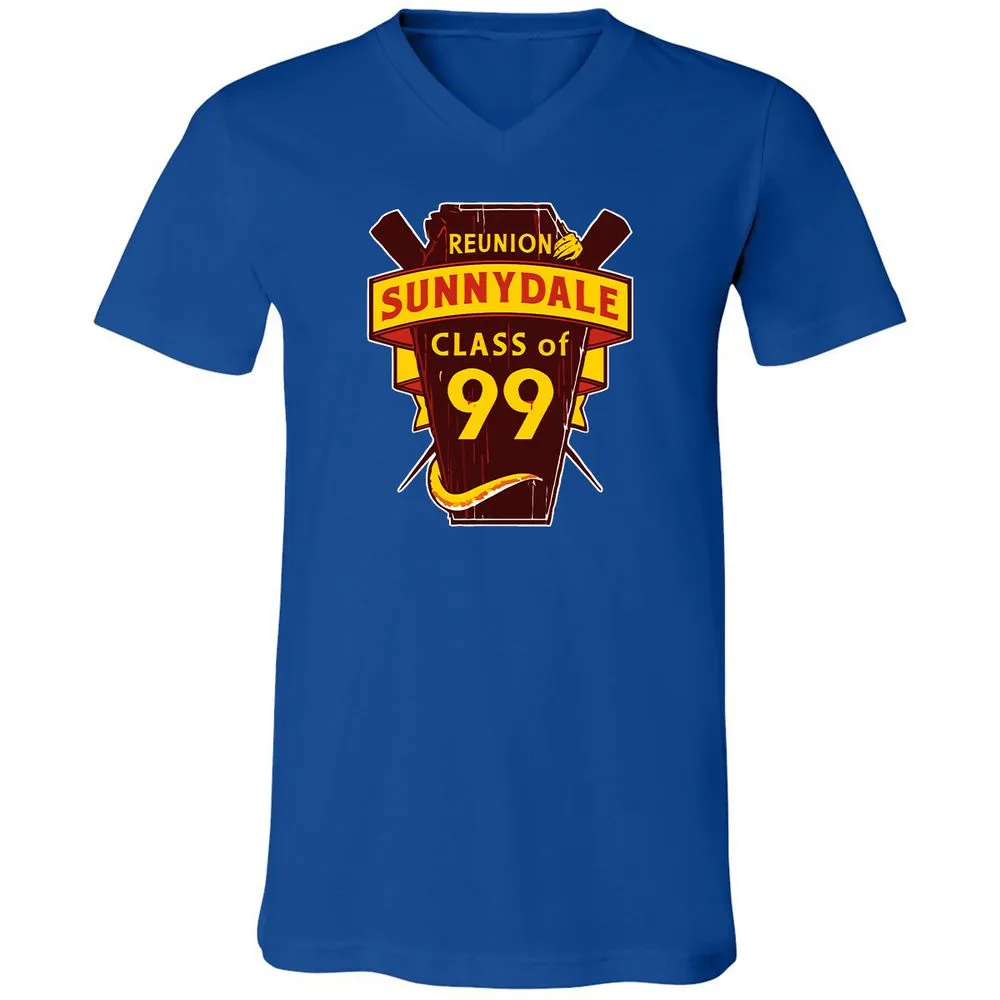 Unisex V-Neck T-Shirt - CFZ3Y9B4 - True Royal - 4