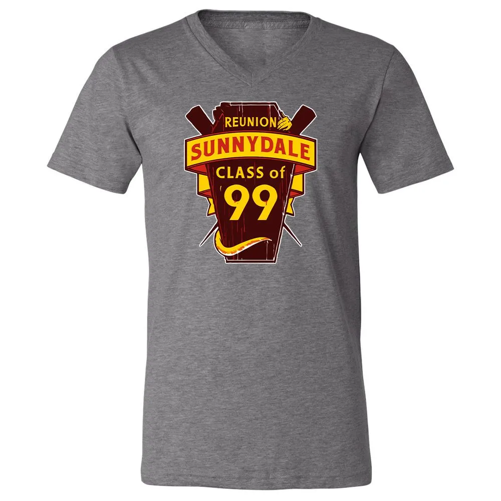 Unisex V-Neck T-Shirt - CFZ3Y9B4 - Deep Heather - 13