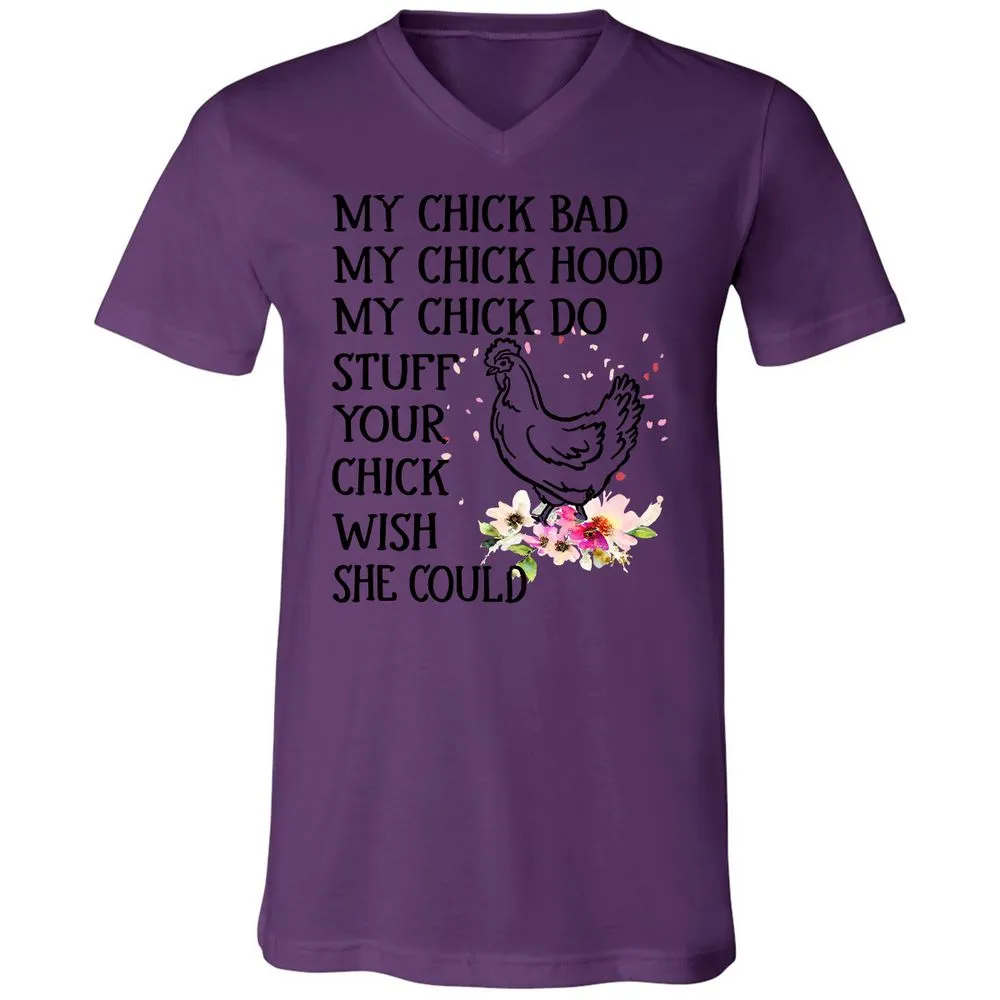 Unisex V-Neck T-Shirt - YVUX57TN - Team Purple - 2