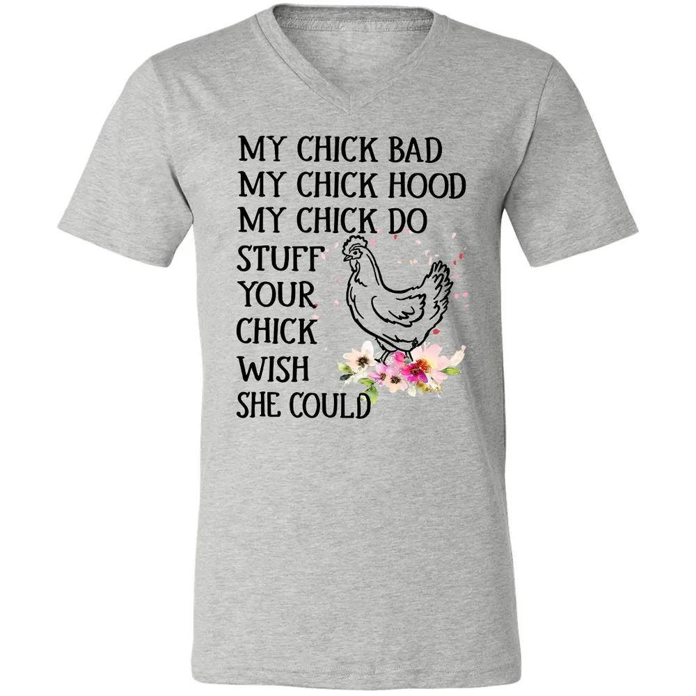 Unisex V-Neck T-Shirt - YVUX57TN - Athletic Heather - 7