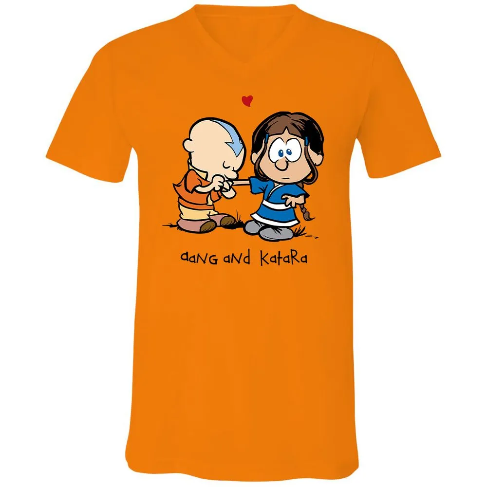 Unisex V-Neck T-Shirt - 3PAZE596 - Orange - 11