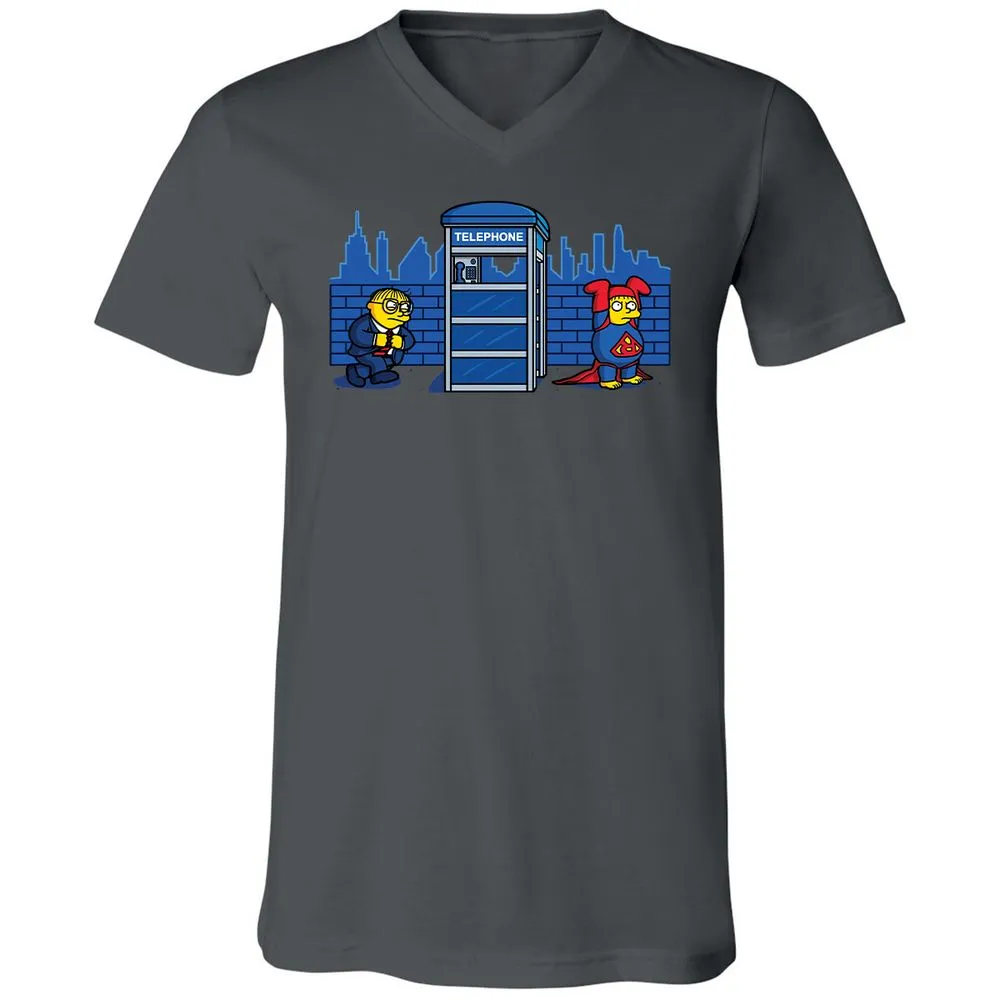 Unisex V-Neck T-Shirt - Z2DDQ5UV - Asphalt - 12