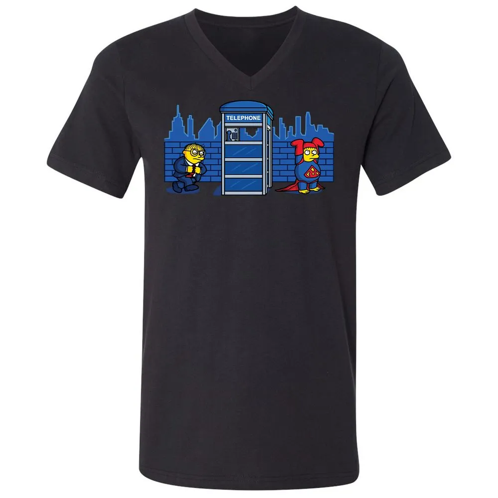 Unisex V-Neck T-Shirt - Z2DDQ5UV - Black - 16
