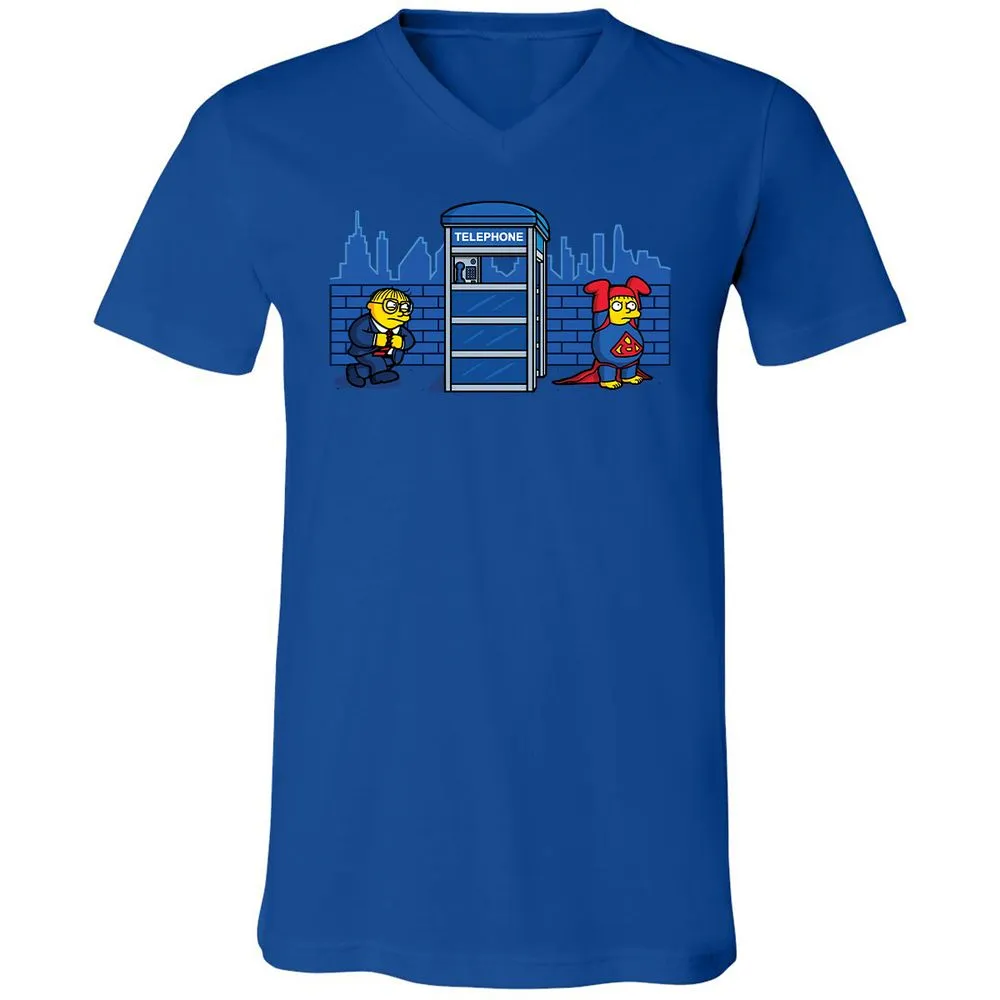 Unisex V-Neck T-Shirt - Z2DDQ5UV - True Royal - 4