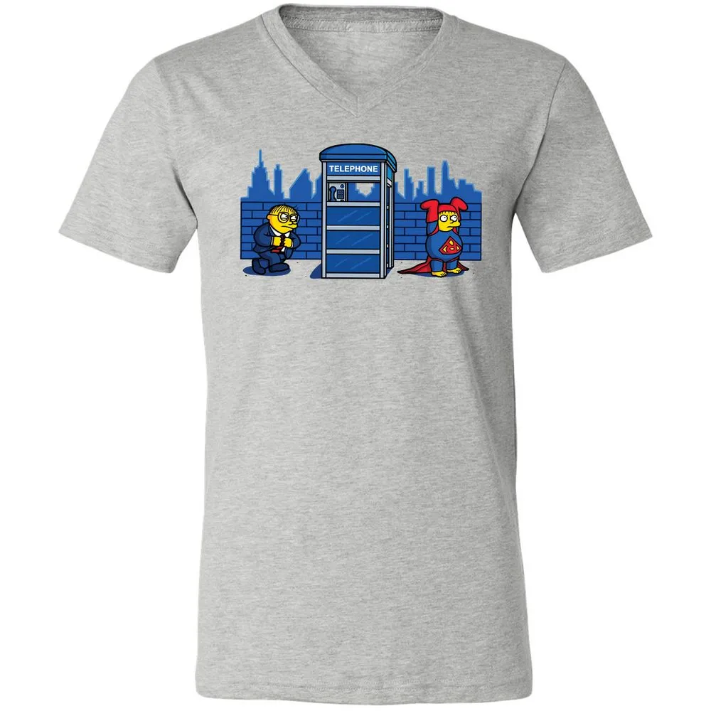 Unisex V-Neck T-Shirt - Z2DDQ5UV - Athletic Heather - 7