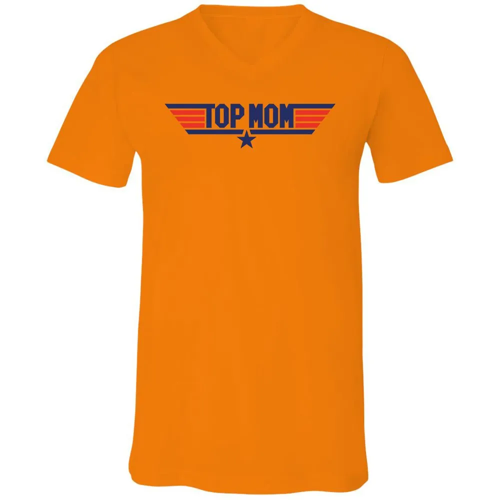 Unisex V-Neck T-Shirt - 3HX2CGGQ - Orange - 11