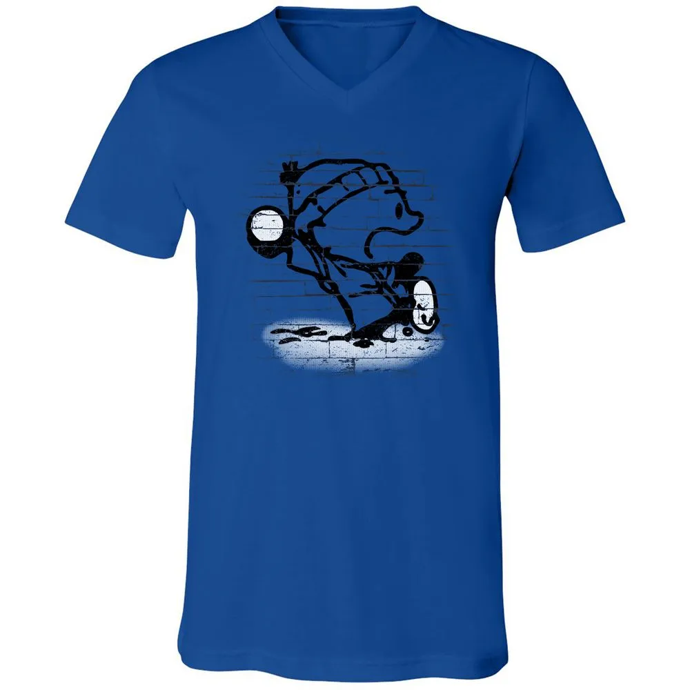 Unisex V-Neck T-Shirt - WAQWTSGZ - True Royal - 4