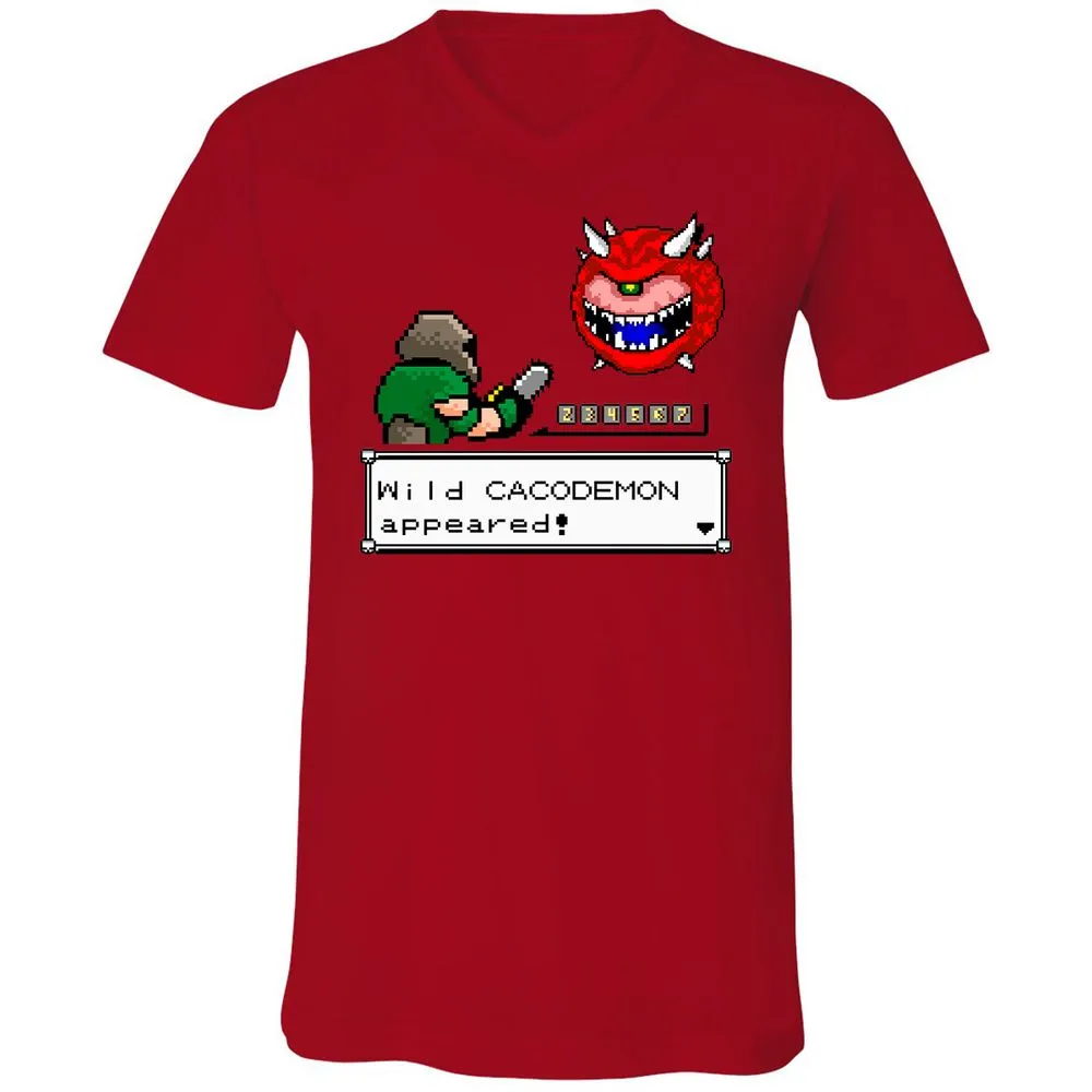 Unisex V-Neck T-Shirt - 7TVVZ7Z8 - Red - 3