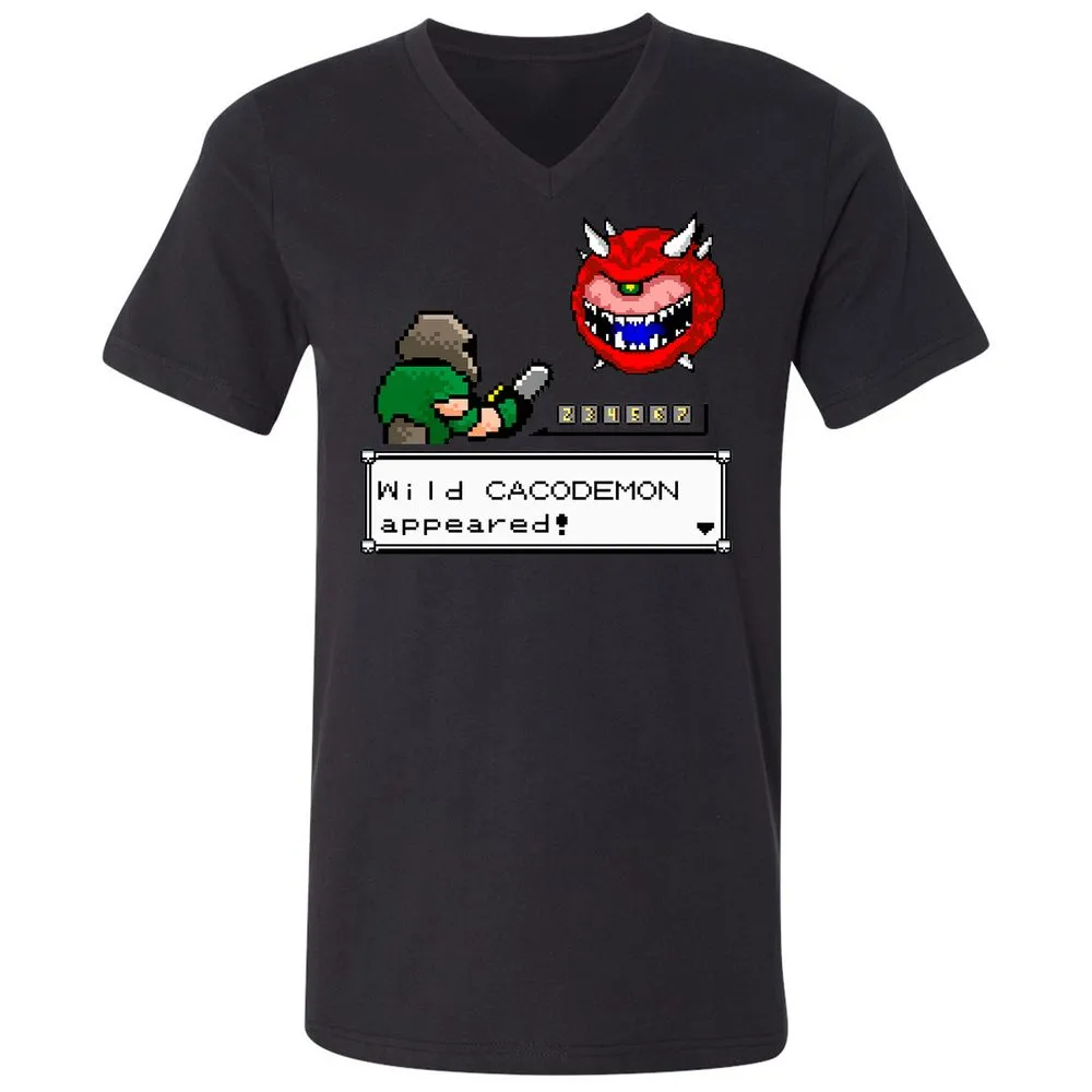 Unisex V-Neck T-Shirt - 7TVVZ7Z8 - Black - 16