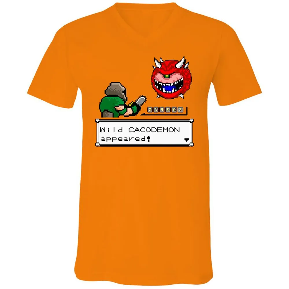 Unisex V-Neck T-Shirt - 7TVVZ7Z8 - Orange - 11