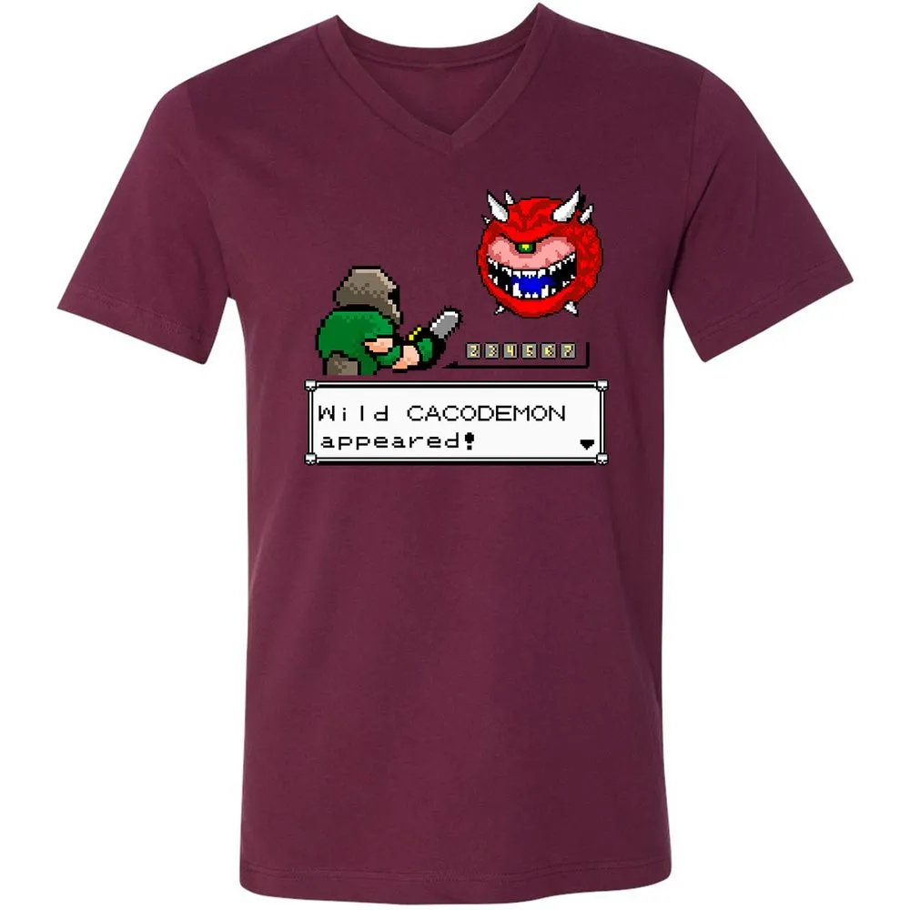 Unisex V-Neck T-Shirt - 7TVVZ7Z8 - Maroon - 6