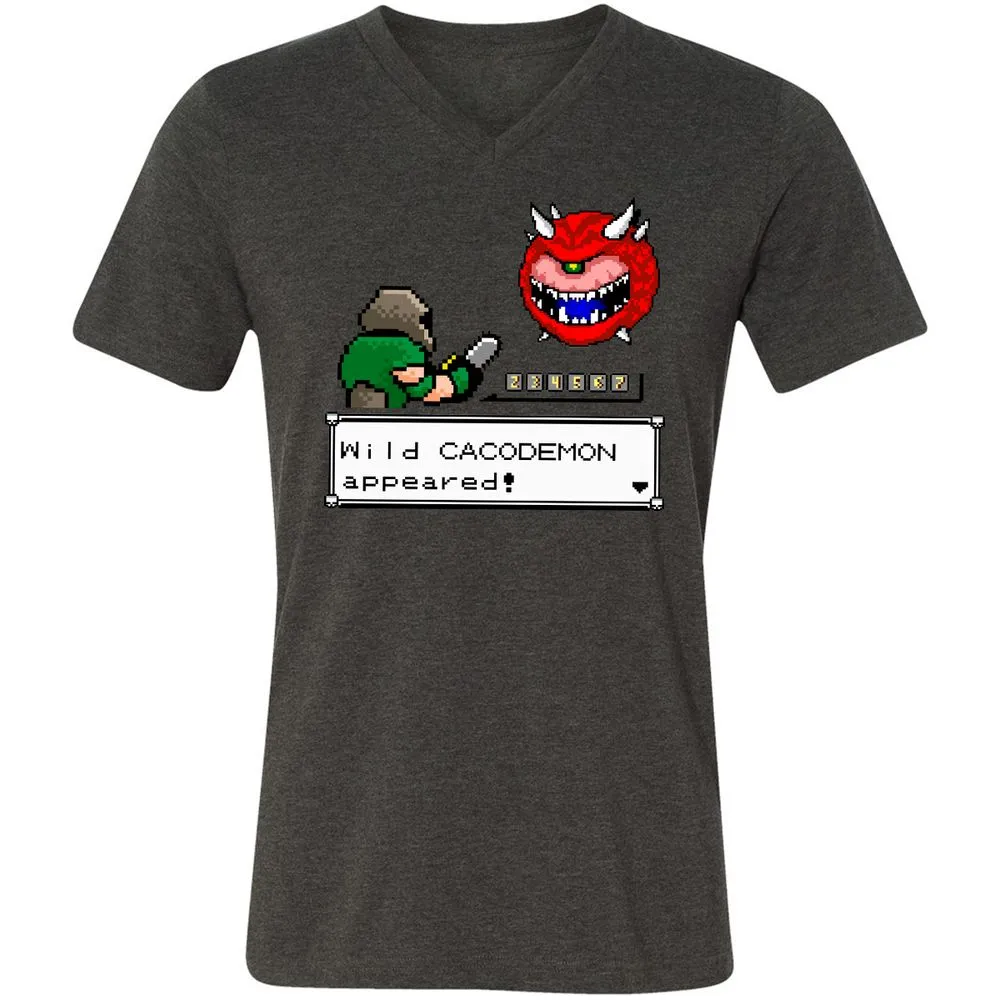 Unisex V-Neck T-Shirt - 7TVVZ7Z8 - Dark Grey Heather - 8