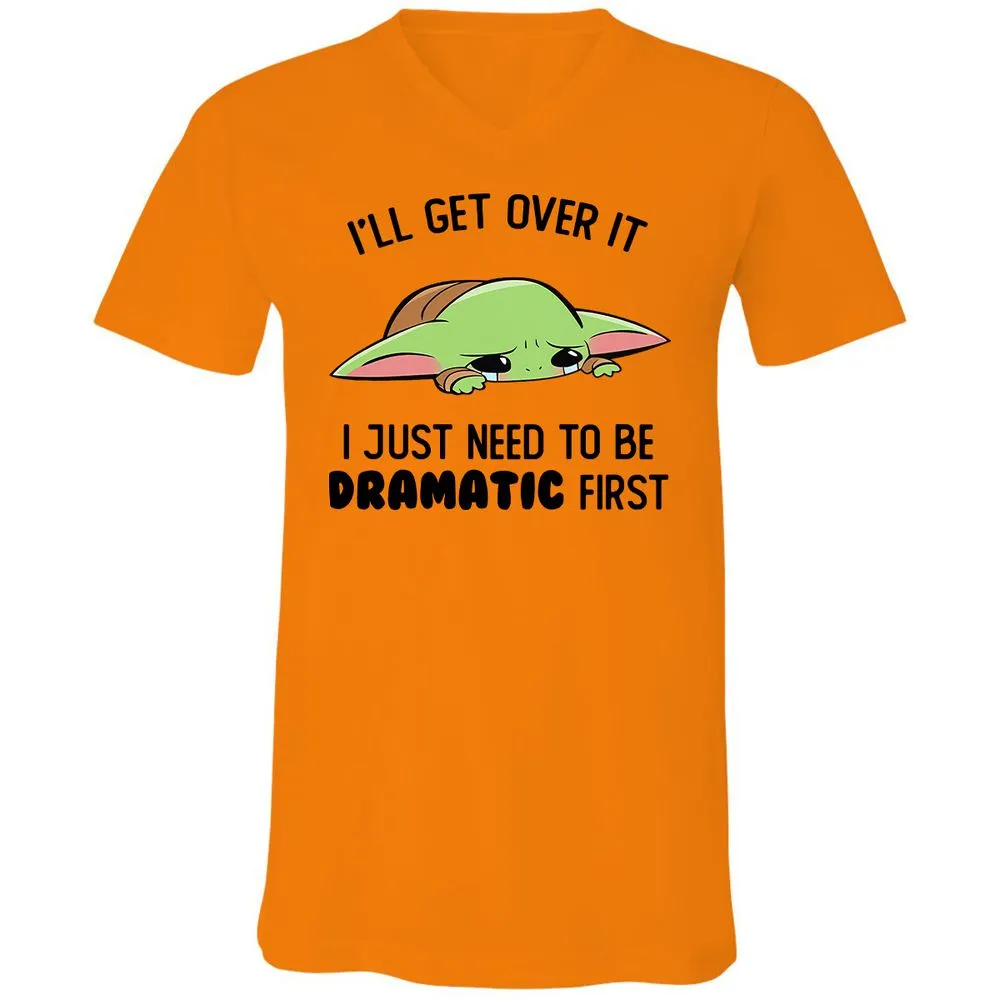 Unisex V-Neck T-Shirt - F3ZSKHFB - Orange - 11