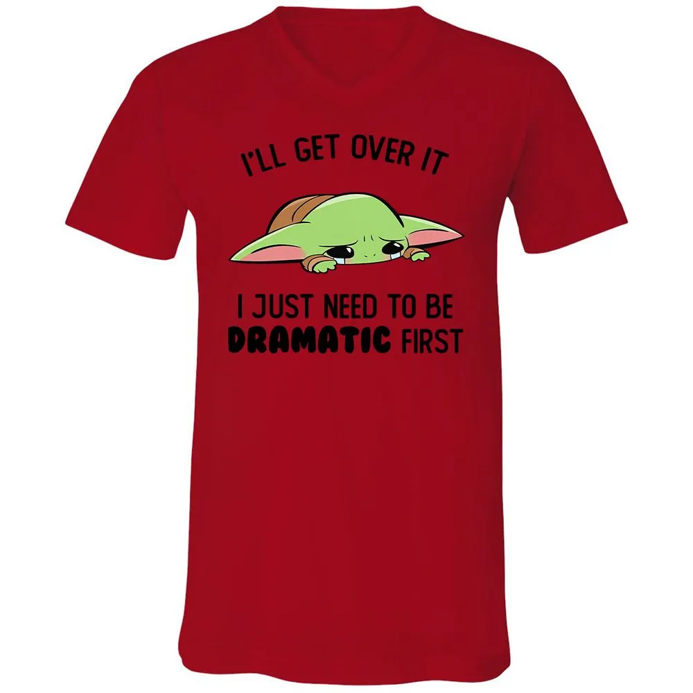 Unisex V-Neck T-Shirt - F3ZSKHFB - Red - 3