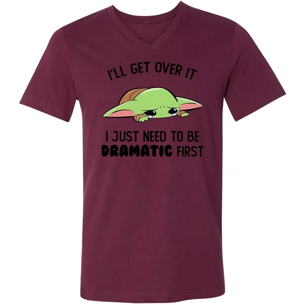 Unisex V-Neck T-Shirt - F3ZSKHFB - Maroon - 6