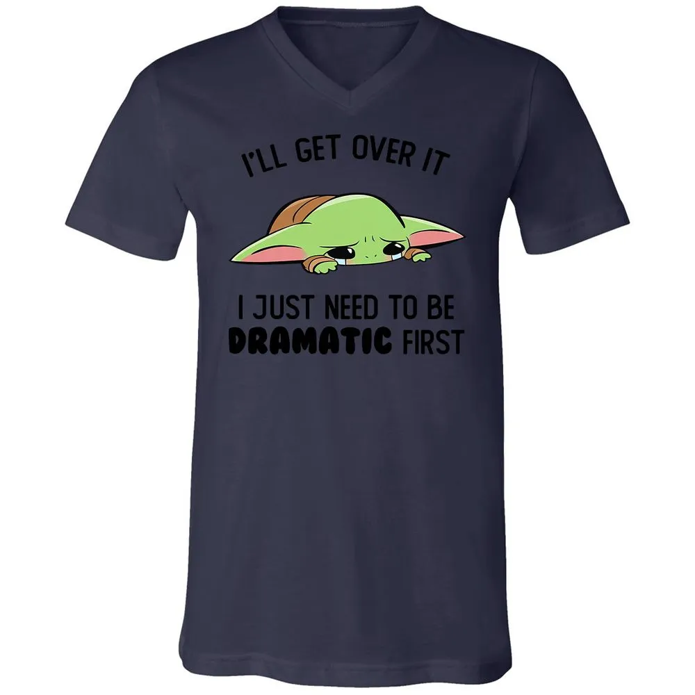 Unisex V-Neck T-Shirt - F3ZSKHFB - Navy - 9